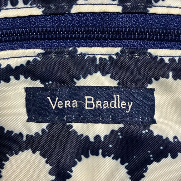 Vera Bradley Womens Adjustable Strap Lined Crossbody Bag Purse Blue Paisley - Picture 8 of 16